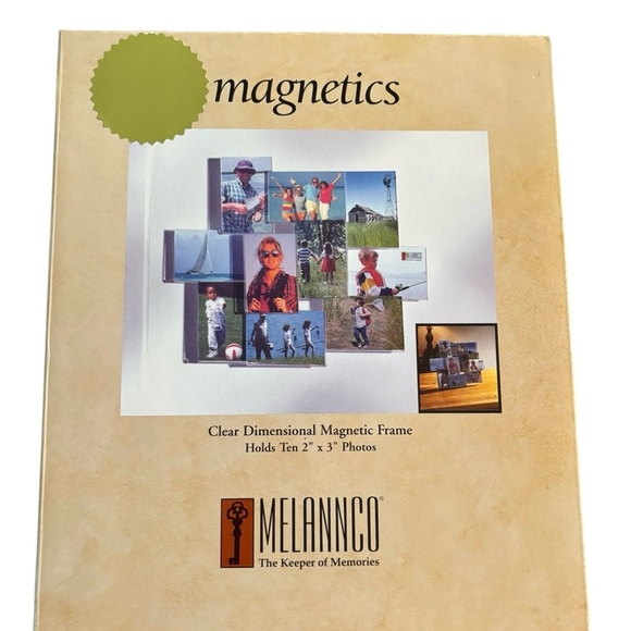Melannco Keeper O Memories Clear Dimensional Magnetic Photo Collage Fridge Frame - Picture 2 of 5